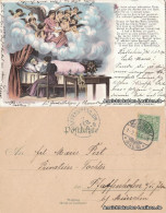 Ansichtskarte  "Bei Ihrem Schwer Erkrankten Kinde" - Liedkarte 1900 - Musik