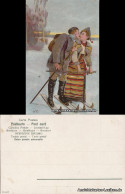 Ansichtskarte  Romantischer Wintersport 1912 - Wintersport