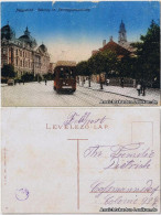 Postcard Großwardein Oradea (Nagyvárad) Straße Mit Straßenbahn 1917 - Rumänien