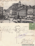 Ansichtskarte Garz Hauptplatz - Mit Markttreiben 1914 - Altri & Non Classificati