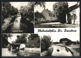 AK Philadelphia B. Beeskow, Gasthaus Zur Eiche, Storkower Kanal  - Storkow