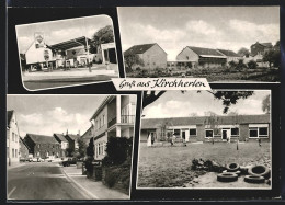 AK Kirchherten, Aral-Tankstelle, Kindergarten, Strassenpartie  - Other & Unclassified