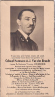 Colonel A.J. Van Den Brandt :  Turnhout 1892 - Mons 1949   (  Militaria ) - Images Religieuses