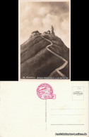 Postcard Krummhübel Karpacz Zeichnung Schneekoppe 1934 - Schlesien