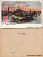 Ansichtskarte Konstanz Panorama - Sonnenuntergang 1904 - Konstanz