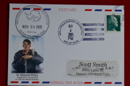 Card Mailed From  South Pole Station Antarctica Amundsen Scott Station Hillary Expedition Antarctique - Polar Exploradores Y Celebridades