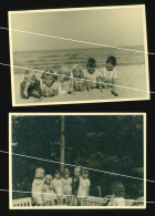 2x Orig. Foto 30er Jahre Mädchen & Jungen, Badespass, Sweet Girls & Boys, Bathing Fun On The Beach - Personnes Anonymes