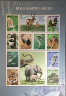 China 2000 Wildlife Birds Animals Fish Butterflies Reptiles Sheetlet MNH - Otros & Sin Clasificación