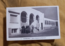 *B-Dlc-12* - Cp40 - CASABLANCA : École Charles De FOUCAULD / Voyagée 1959 + Cachet Père BENOIT Missionnaire Franciscain - Casablanca