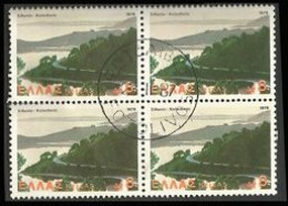 GREECE- GRECE - HELLAS 1979: Canc. (FOTOLIBOS 23 III 87 FOTOLIBOS) DRAMAS, 8drx Block / 4 From Set Used - Poststempel - Freistempel