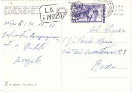 CARTOLINA NAPOLI MARECHIARO CON ANNULLO TARGHETTA LA LANA - 1946-60: Storia Postale