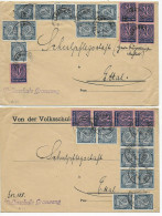 2x Briefe Volksschule Gaswang Nach Ettal,  - Covers & Documents