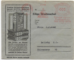 DR: Freistempel Dresden Nach Leipzig, 1930, Medizin, Arzt - Cartas & Documentos