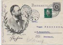 Postkarte Waltershausen Nach Bramdrup/Dänemark  1931 - Cartas & Documentos