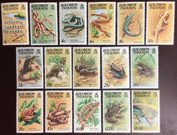 Solomon Islands 1979-82 Reptiles & Amphibians Complete Set MNH - Andere & Zonder Classificatie