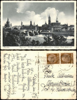 Ansichtskarte Dresden Panorama Königsufer 1942 - Dresden