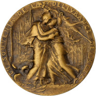 France, Médaille, Libération De Metz, 1918, Bronze, Hannaux, SUP - Otros & Sin Clasificación