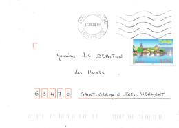 TIMBRE N° 3892  -  YVOIRE -  AU TARIF DU 1 3 05 AU 30 9 06 -  SEUL SUR LETTRE- 2006 - Posttarife