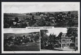 AK Wohlhausen I. Vogtland, Gasthaus Centralhalle, Teilansicht, Panorama  - Vogtland