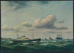 Ansichtskarte Künstler Franz Von Hünten Postdampfer Stephan Auf Ostsee 1881 - Other & Unclassified