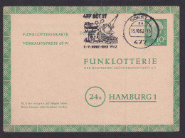 Bund Ganzsache Funklotteriekarte Toller SST Soest Allerheiligenmarkt Hamburg - Cartes Postales - Oblitérées