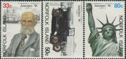 Norfolk Island 1986 SG385-387 Ameripex Stamp Exhibition Set MNH - Ile Norfolk