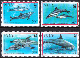 NIUE 1993 WWF, DOLPHINS** - Delfines