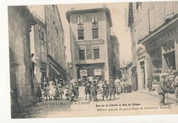 07 // ANNONAY   Rue De La Liberté Et Rue De Deume  Edit Grand Bazar De L'industrie / PHARMACIE NORMALE - Annonay