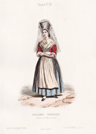 Paysanne Cauchoise (Canton De St. Valery En Caux) - Saint-Valery-en-Caux Pays De Caux Bäuerin / French Woman - Prints & Engravings