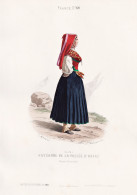 Paysanne De La Vallee D'Ossau (Basses Pyrenees) - Bäuerin Pyrénées-Atlantiques / France Frankreich / Costum - Estampas & Grabados