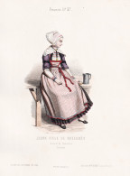 Jeune Fille De Huelgoet - Huelgoat Bretagne / France Frankreich / Costume Tracht Costumes Trachten - Stampe & Incisioni