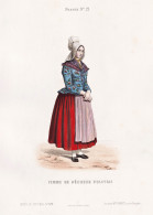 Femme De Pecheur Poletais - Le Pollet Fisherman's Woman Frau Femme / France Frankreich / Costume Tracht Costum - Stampe & Incisioni