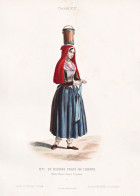 M.de De Beurre Frais De Laruns (Vallee D'Ossau-Basses Pyrenees) - Butter Seller Laruns / French Woman Frau Fem - Prints & Engravings