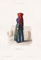 Femme De Luz (H.tes Pyrenees) - Luz-Saint-Sauveur Hautes-Pyrénées / France Frankreich / Costume Tracht Costu - Estampes & Gravures