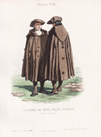 Costumes De Deuil, Vallee D'Ossau - Trauerkostüme Pyrénées-Atlantiques / France Frankreich / Costume Tracht - Prints & Engravings