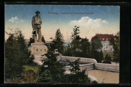 AK Freiberg, Kaskaden Mit Bergmanns-Standbild  - Freiberg (Sachsen)