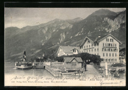 AK Brienz, Hôtel Bären Mit Dampder-Anleger  - Brienz