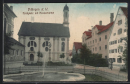 AK Dillingen A. D., Kirchplatz Mit Klosterkirche  - Dillingen