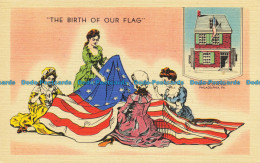 R629664 Philadelphia. Pa. The Birth Of Our Flag. Betsy Ross House. Asheville Pos - World
