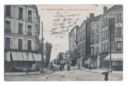 AUBERVILLIERS  [93] Seine Saint Denis - 1910 - Le Boulevard De Stains - Animée - Aubervilliers