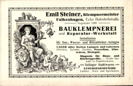 CPA Falkenhagen In Der Mark, Emil Steiner Klempnermeister, Bauklempnerei, Ecke Bahnhofstraße - Sonstige & Ohne Zuordnung
