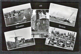 GROUW Groeten Uit 5-luik Met O.a. Molen 1969  Moulin/ Mill / Mühle  Haansmolen - Sonstige & Ohne Zuordnung