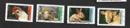 FRANCIA (FRANCE) - SG 6137.6148   - 2017  ANIMALS (4 DIFFERENT STAMPS OF THE SET)  -   USED (°) -  RIF. APP. B - Gebruikt