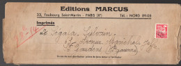 Paris Enveloppe EDITIONS MARCUS ( Editions Musicales) Avec Préoblitéré Coq 12f Rouge (PPP47423) - 1953-1960