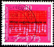 RFA Poste Obl Yv: 591 Mi:741 Heinrich Schütz Compositeur (TB Cachet Rond) - Gebraucht