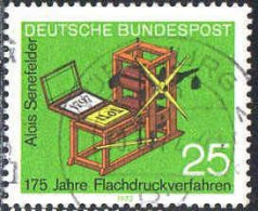 RFA Poste Obl Yv: 566 Mi:715 Alois Senefelder 175 Jahre Flachdruckverfahren (TB Cachet Rond) - Usados