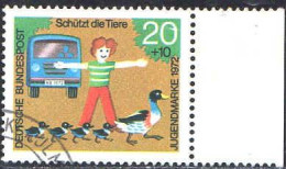 RFA Poste Obl Yv: 560 Mi:711 Jugendmarke Schützt Die Tiere Bord De Feuille (Beau Cachet Rond) - Used Stamps