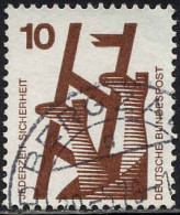 RFA Poste Obl Yv: 564 Mi:695A Jederzeit Sicherheit Prévention Accidents Du Travail (beau Cachet Rond) - Used Stamps