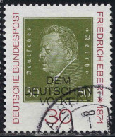 RFA Poste Obl Yv: 523 Mi:659 Friedrich Ebert Dem Deutsche Volke Portrait (beau Cachet Rond) - Oblitérés