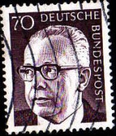 RFA Poste Obl Yv: 513 Mi:641 Bundespräsident Gustav Heinemann (Lign.Ondulées) - Used Stamps